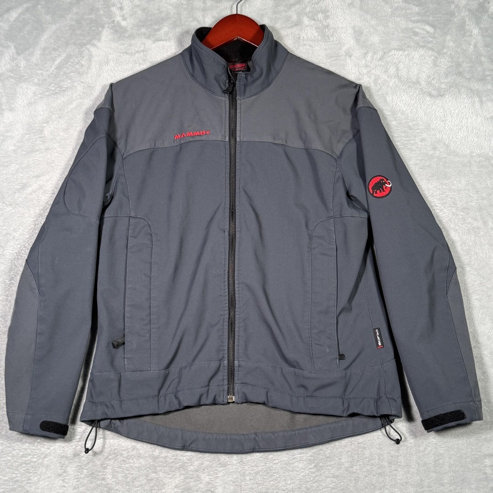 Mammut Jacket Womens Large Gray SOFtech‎ Softshell Full Zip Outdoor Hiking